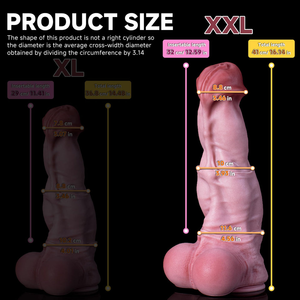 Thrusting Dildo - Realistic Horse Dildo with Strong Suction Cup, Thick Animal Penis for G-Spot, Anal Plug Fantasy Adult Sex Toy