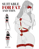 UTIMI Sex Bondage BDSM Kit Restraints 6PCS Sets with Adjustable Handcuffs Ankle Cuff Thigh Cuffs Blindfold Cross Strap Waist Str