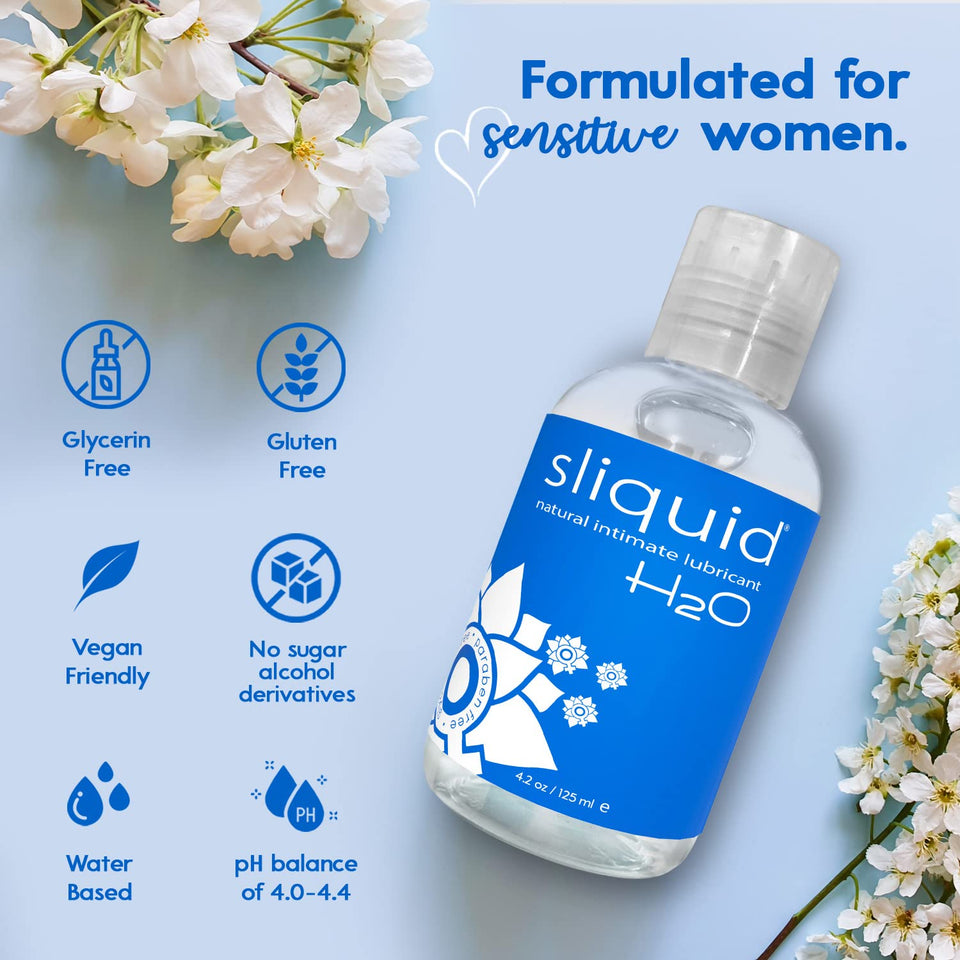 Sliquid Naturals H20 Waterbased Lubricant-125Ml