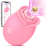 Gasevimo Vibrator Sex Toys Adult Toys - APP Control Rose Sex Toy Adult Toy with 9 Sucking & Vibrating Modes for Women Nipple Toy