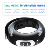 Vibrating Penis Ring with Adjustable Buckle, 10 Vibration Modes, Adorime Rechargable Penis Vibrator Stretchy Silicone Cock Ring