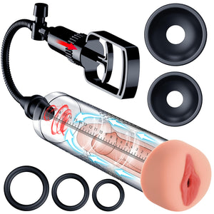 Penis Pump Sex Toys for Men - ACUMUM Manual Vacuum Penis Extender Male Sex Toys, Penis Pumps Penis Enlarger Adult Toys with Pock