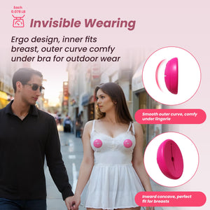 Nipple Sex Toys - Clamp-Sucker Combo, Nipple Vibrator Lightweight Wearable Vibrating Nipple Clamps, Remote Control Vibrators, BD