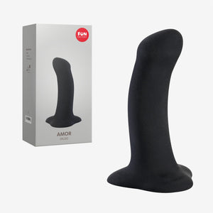 Fun Factory Adult Toys  Amor Suction Cup Dildo  Strap On Adult Sex Toy  Dildo For Women  Men  And Couples Amor Black