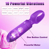 LUKIKI Bullet Vibrator Adult Toy - Female Sex Toys with 10 Vibration Modes, Mini G Spot Vibrator for Nipple Clitoral Stimulation