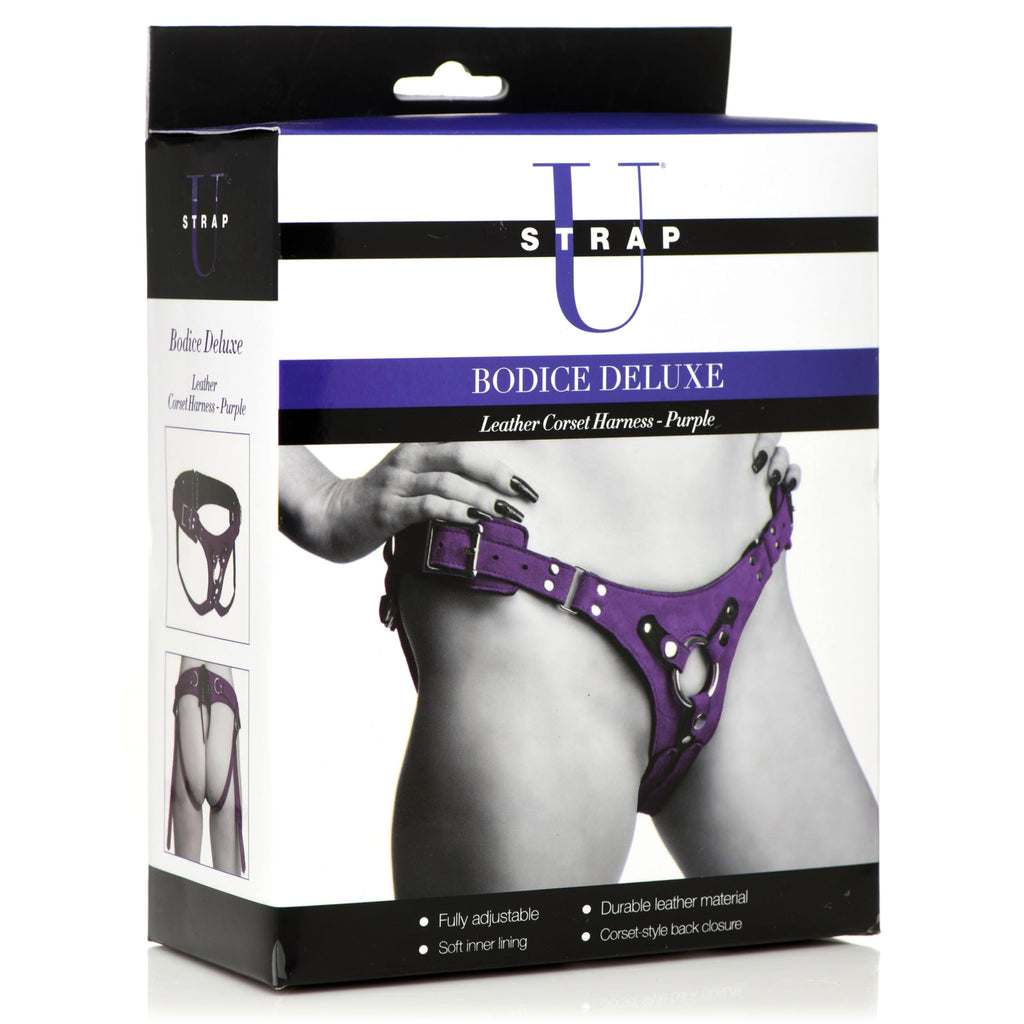 Strap U Bodice Deluxe Leather Harn Pur