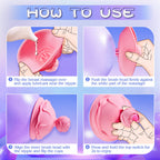 Nipple Toys Women Sex Toys - 3IN1 Rose Sex Toy Sex Machine with 10 Powerful Rotation Modes for Nipple Clitoral Stimulator Massag