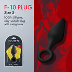 Forto F-10: Sili Plug W/Pull Ring Sm Bk