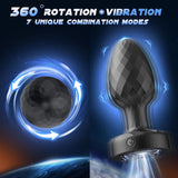 360 Tornado Swiveling Light Up Butt Plug - Powerful Vibrating Butt Plug Woman Adult Sex Toys App Remote Control with 8 Vibration
