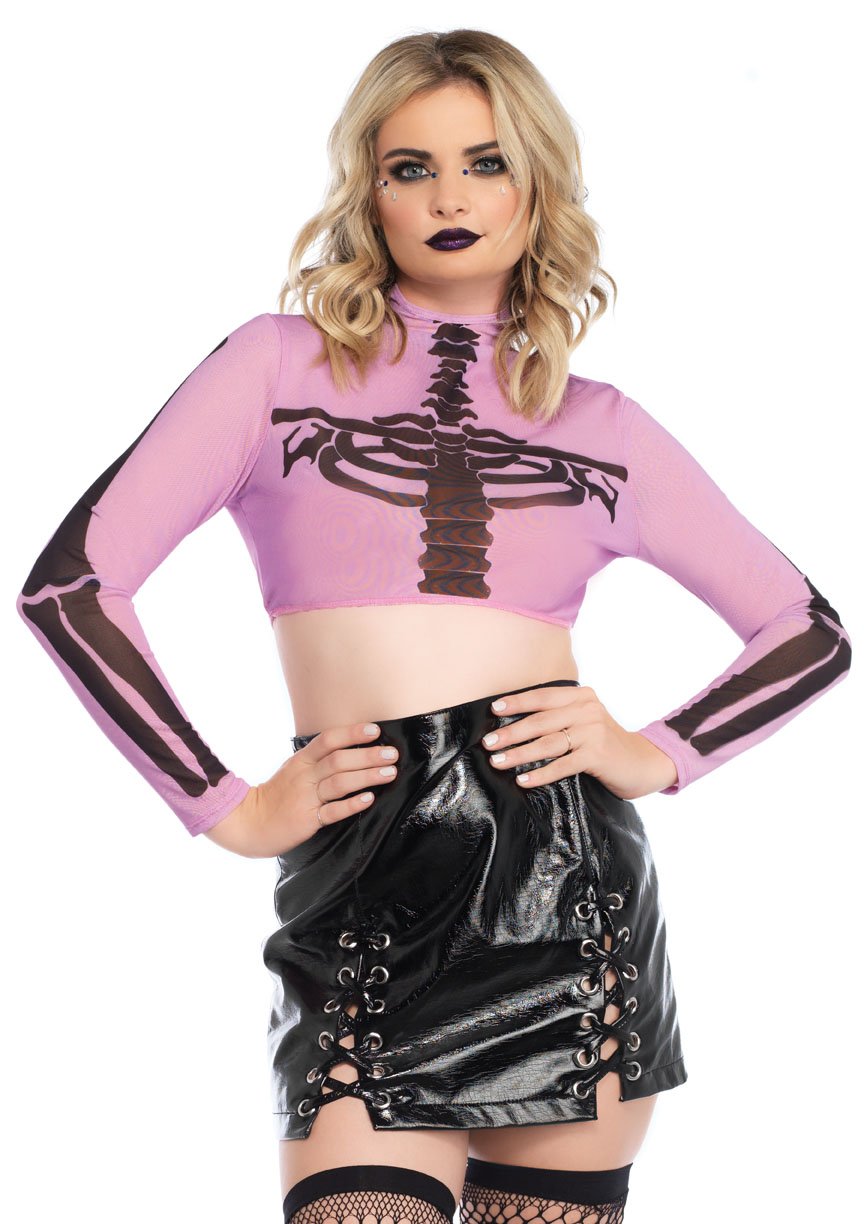 Skeleton High Neck Long Sleeve