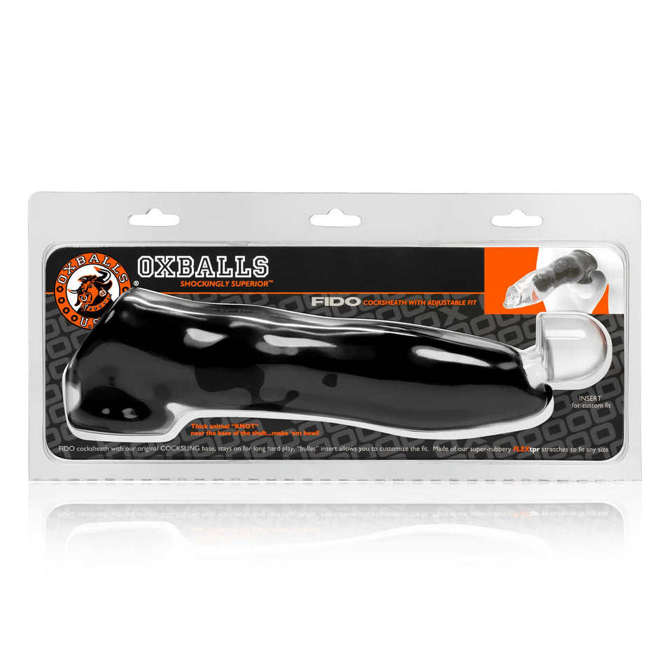 Oxballs Fido, Penis-Sheath + Bullet Insert, Black