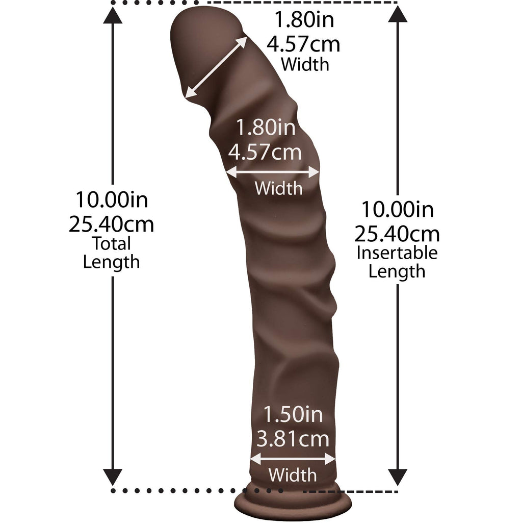 The D Ragin' D 10 Chocolate Brown Ultraskyn Dildo ''