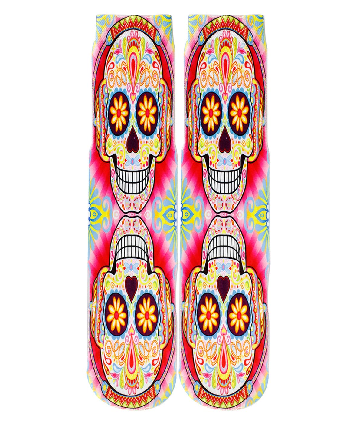 Benefeet Sox Mens Funny Novelty Crazy Crew Tube Socks Unisex 3D Ugly Halloween Skull Print Dress Socks Boys Fun Colorful Skeleto