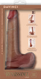 Renaissance Davinci 8 In Sliding Foreskin Dildo Tan