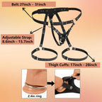 Strap On Dildo Harness Sex Toys for Pegging, Wearable Strapon Harness Thigh Sling with 7 Inch Realistic Suction Cup Dildo Lesbia