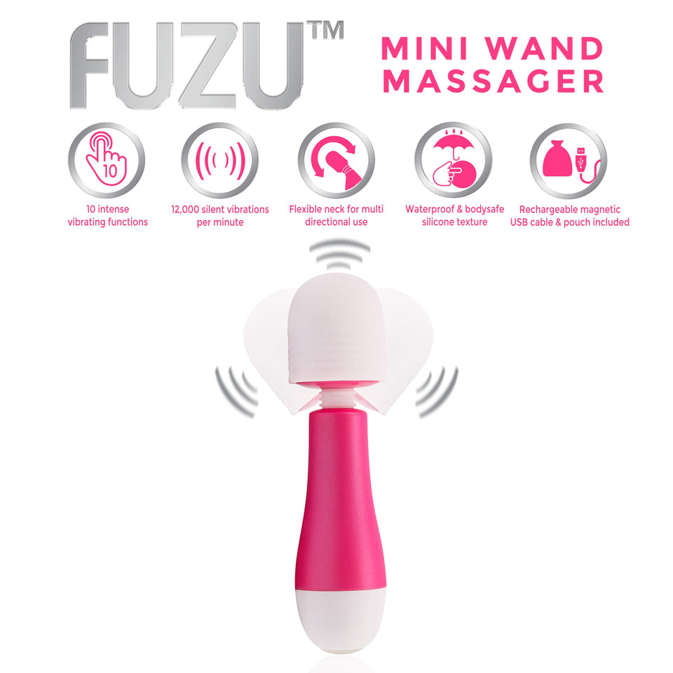 Fuzu Rechargeable & Travel Size Mini Wand Pink