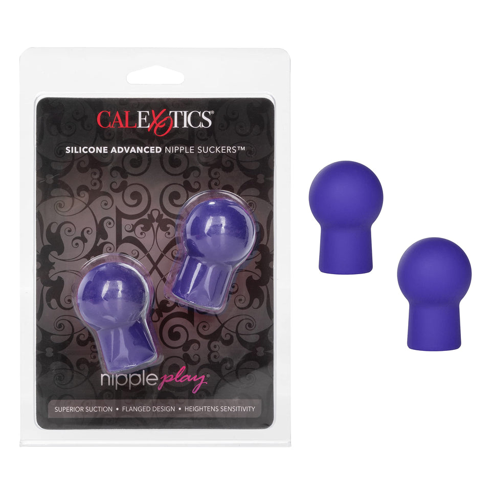 CalExotics Novelties Nipple Play Silicone Advanced Nipple Suckers, Purple