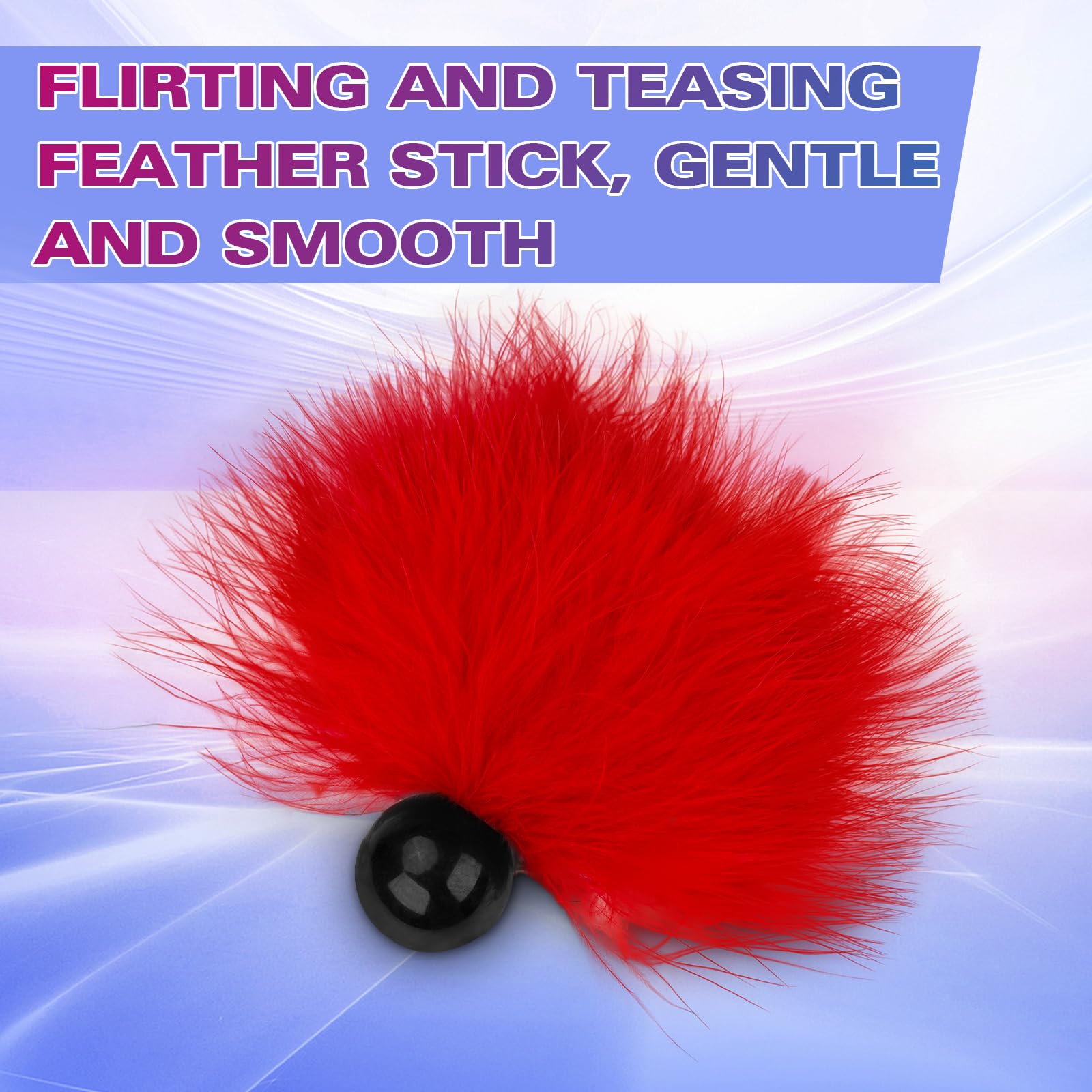 BDSM Adult Sexy Feather Teasing Toys Role Play Romantic Night Costume Feather for Male and Female(Red)
