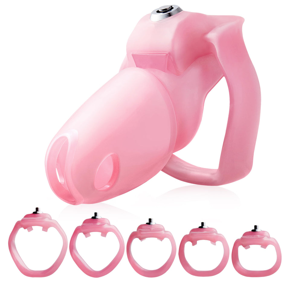 FYJENNICC HT-V5 Male Chastity Cage - Lightweight Resin Male Chastity Cage with Click&Lock Key | Ergonomic Design| Bondage Gear &