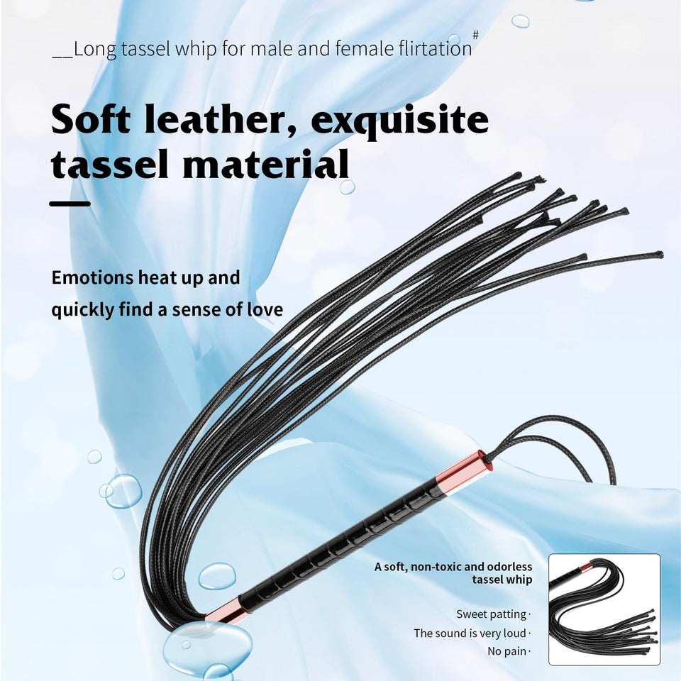 Sex Toy Sex Whip for Unleash Smooth Handle Passion Elevate Connection with Fantasy Whip Black for Adult Sex Role Play Black