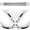 Master Series Spread XL Labia Spreader Straps | Vegan Friendly Leather Straps and Rubber Tipped Pinchers to Spread Your Lips Ope