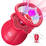 Sucking Vibrator Rose Sex Toy - 3 in 1 Adult Sex Toys Removable Cup for Clit Clitoral Nipple Stimulation, 360? Rotation G spot V