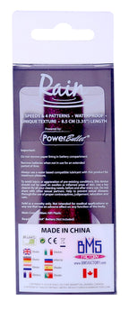 Bms Rain 7 Function Textured Bullet Waterproof Vibrator  Fuchsia  3 Inch