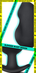 Anal Plug for Comfortable Long-Term Wear - Silicone Butt Plug Dilator with Curved Base & Slender Waist - 5.35 x 2.16 inch Prosta