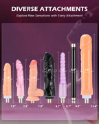 SENSUA Automatic Sex Machine, Dildo Thrusting Machine with 5 Dildos, Extension Bar, & Suction Cup Attachment for Women Men Coupl