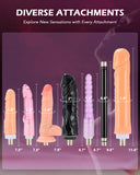 SENSUA Automatic Sex Machine, Dildo Thrusting Machine with 5 Dildos, Extension Bar, & Suction Cup Attachment for Women Men Coupl
