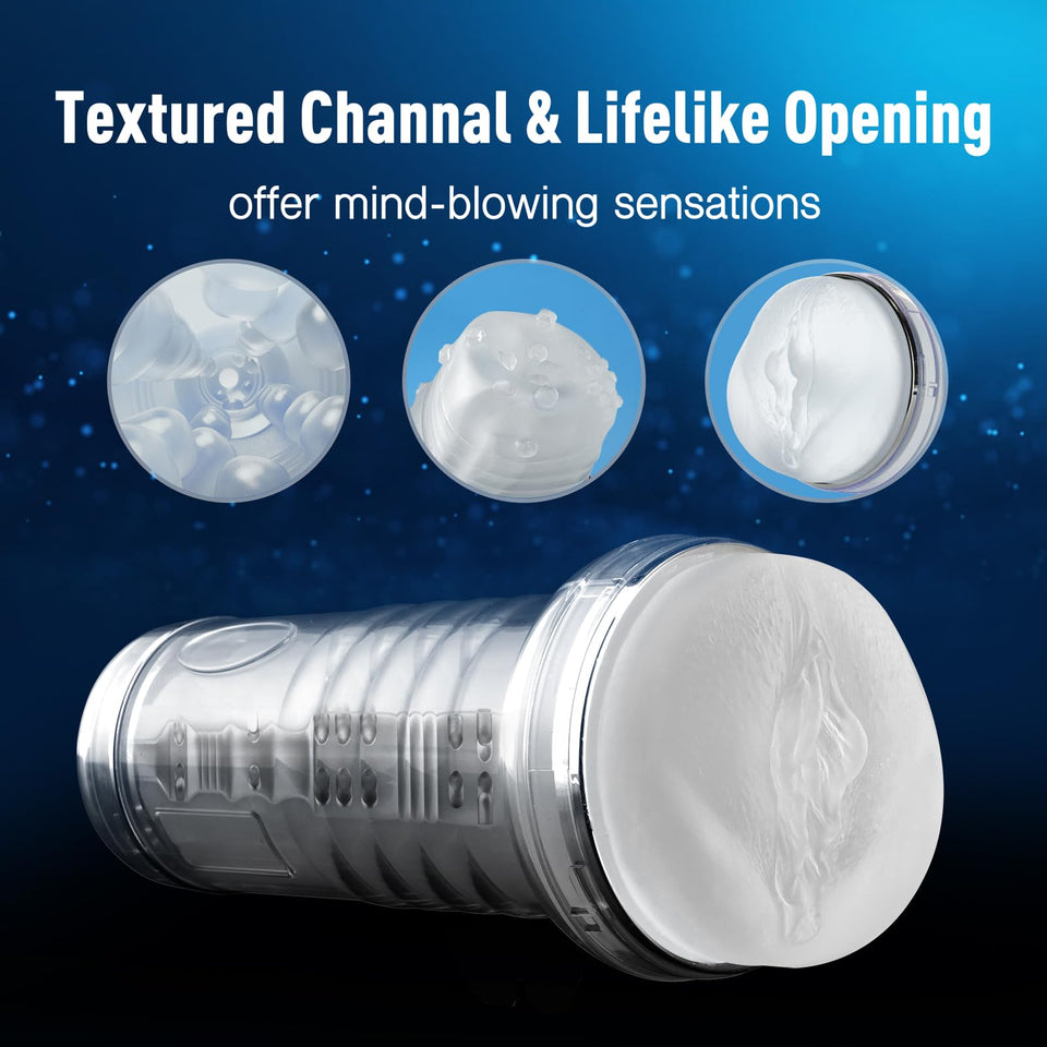 Tracy'S Dog Male Masturbators, Adult Sex Toys Crystal Masturbator Cup Transparent Sleeve Pocket Pussy Stroker For Men Masturbation