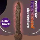 17.7 Inch XXL Black Realistic Monster Dildo, Extra Long Huge Anal Dildo with Suction Cup for Hands-Free Deep Play, Adult Sex Toy
