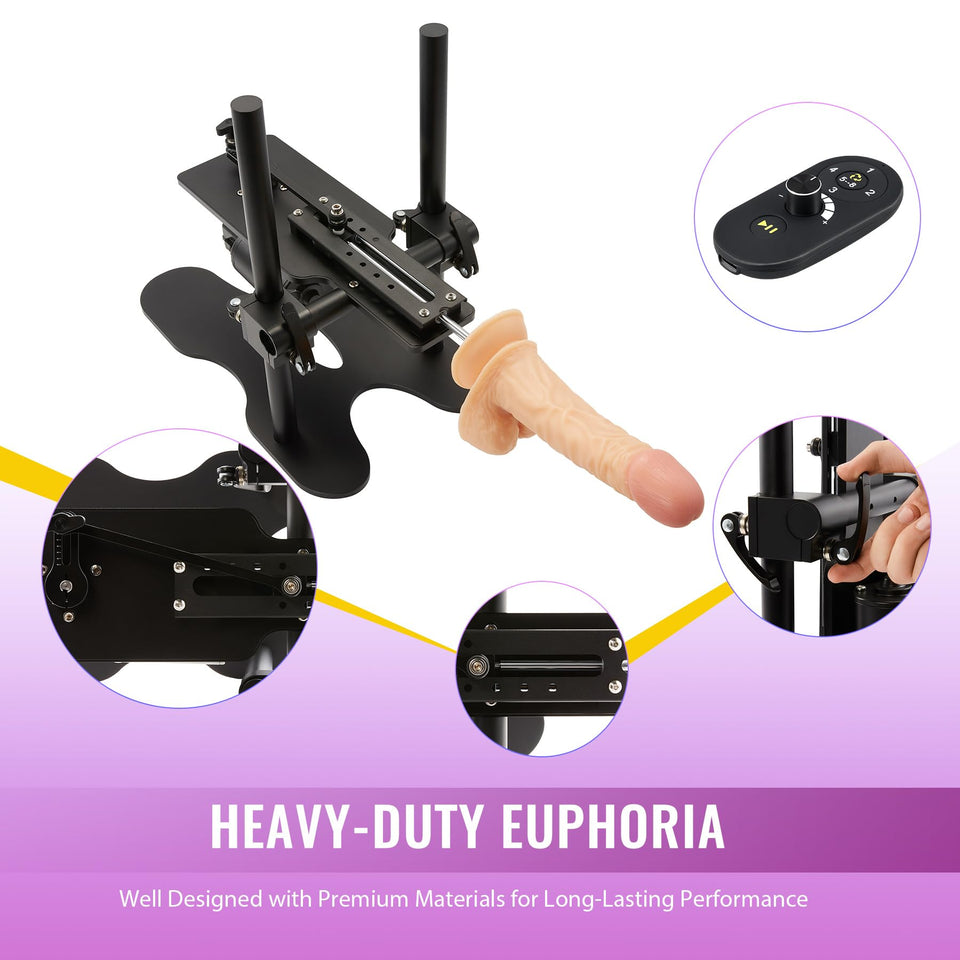 Y-NOT Automatic Sex Machine Gun Adult Toy Device with Realistic Dildo, Sex Massage Gun Masturbator for Women with 8 Thrusting Mo