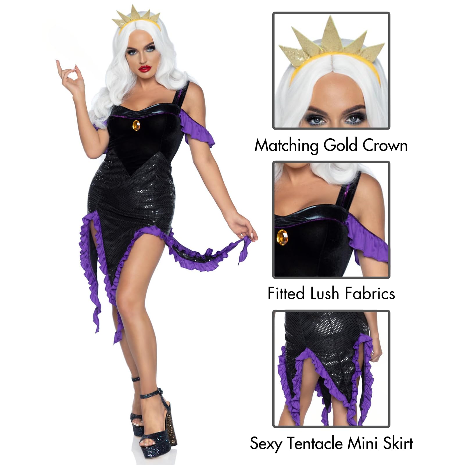 Leg Avenue 2 Pc Fairytale Snow White, Inc Multicolor Color