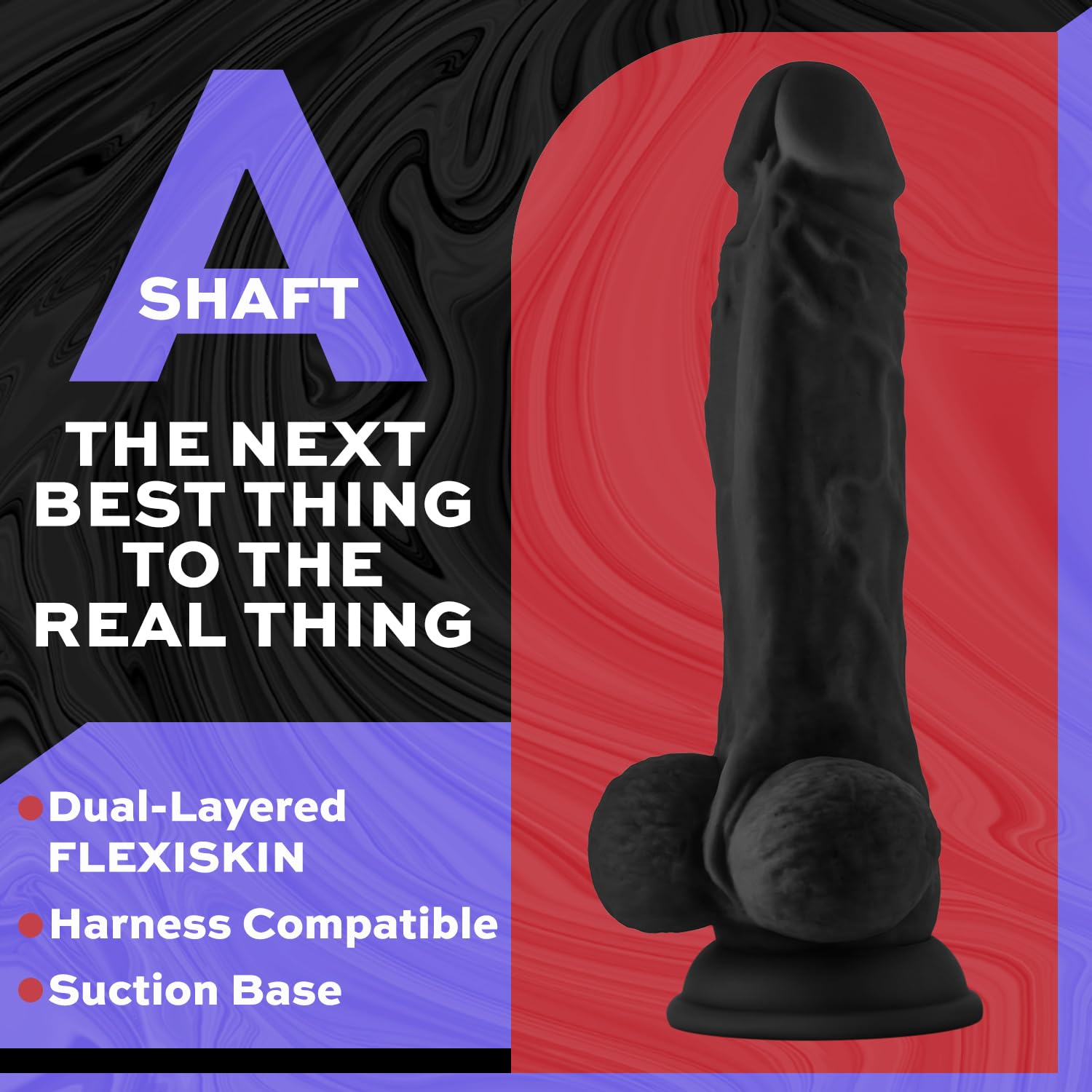 Shaft Model A 8.5in Silicone w/Balls Blk