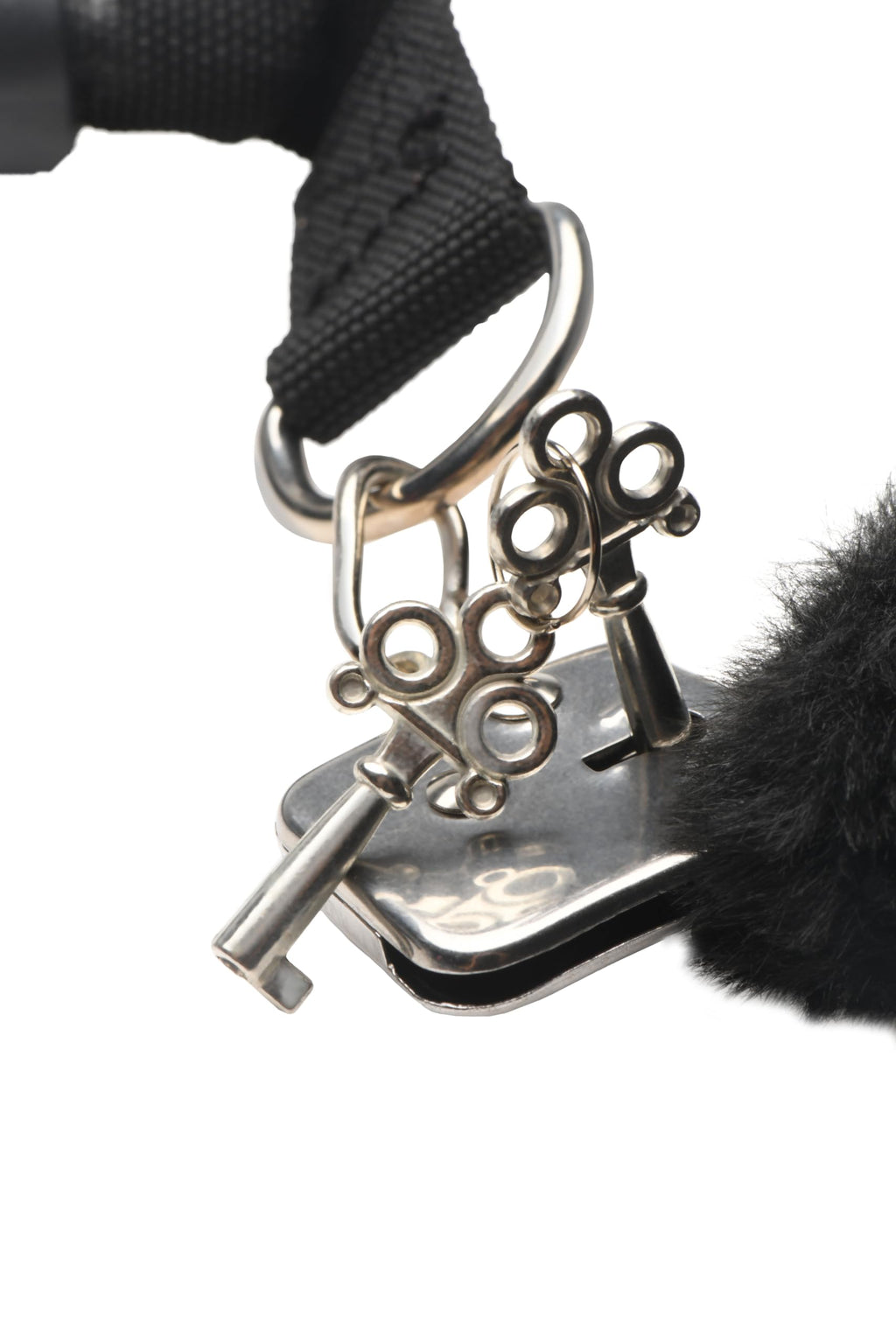 Master Series Furry Handcuffs w/ Handle