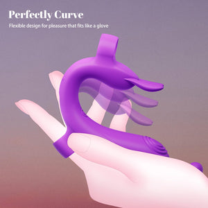 Finger Vibrator Sex Toys for Couples - Clitoris & G Spot Stimulation Adult Toy for Women, 10 Patterns Mini Female Sexual Pleasur