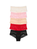 Victorias Secret Womens Lace Cheeky Underwear, Minimal Coverage Panties for Women, Multi Pack, Basic Solids (XL)