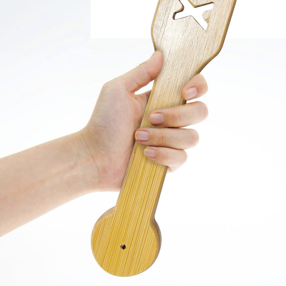 Pure Natural Bamboo XOXO Spanking for Sex Play Paddle,Lightweight Paddle with Durable Smooth Sturdy Finish for Adults, Sex Paddl