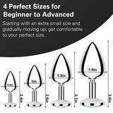 Anal Plug Beginner Set - 4 PCS Jewel Butt Plugs Sex Toy Anal Training Kit- G Spot Anal Sex Adult Toy for Beginner Adult Unisex W