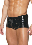 Mens Vinyl Shorts With Break Away Front-Black-Large