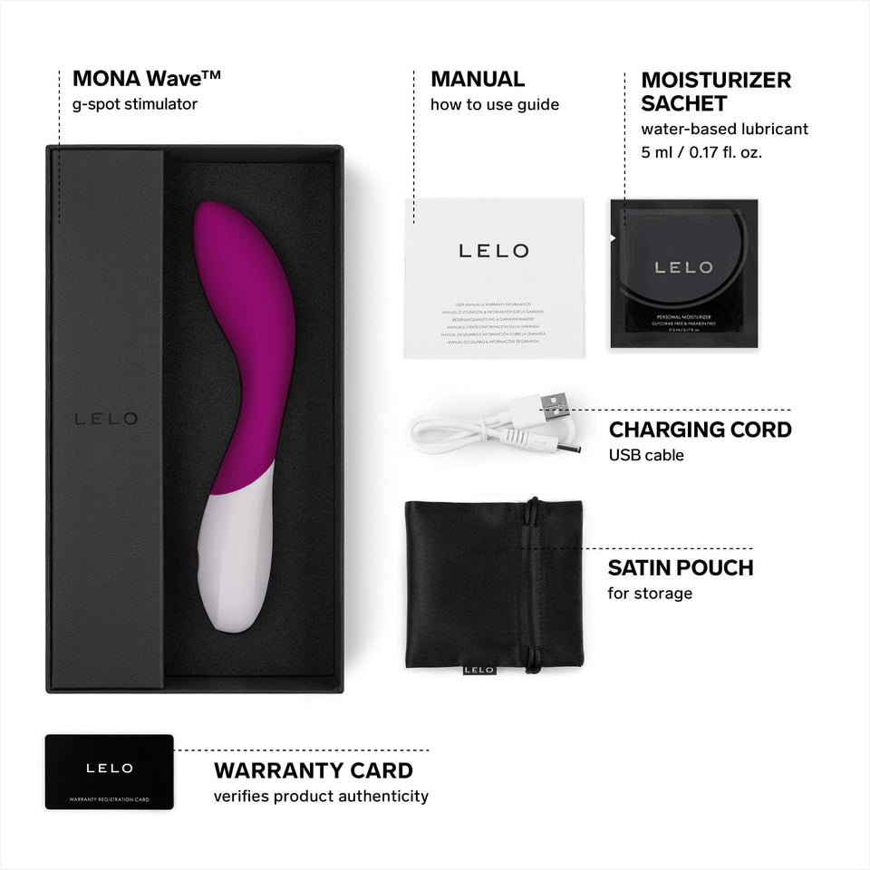 Lelo Mona Wave Personal Massager Vibrator For Women, G Spot Vibrator With Wavemotion Technology Silent Vibrator Sex Toy With 12 Vibration Patterns, Deep Rose