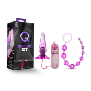 Blush Quickie Kit Vibrating Butt Plug  Anal Beads with 10 graduated Sizes for Easy Entry  Tapered Tip  Perfect Kit for Beginn