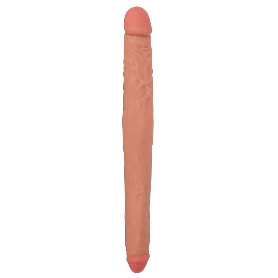 Curve Novelties Jock Tapered Double Dong, Flesh, 16 Inch