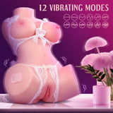 baiwatt 13.2LB Vibrating Sex Doll Male Masturbator - 12 Vibration Modes Sex Dolls, 4in1 Sex Toys for Men Pocket Pussy Ass with B