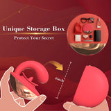 G Spot Vibrator with Tongue Licking Clitoral Stimulator, Women Adult Sex Toys, Flexible Female Clitoris Vibrators with 10 Lickin