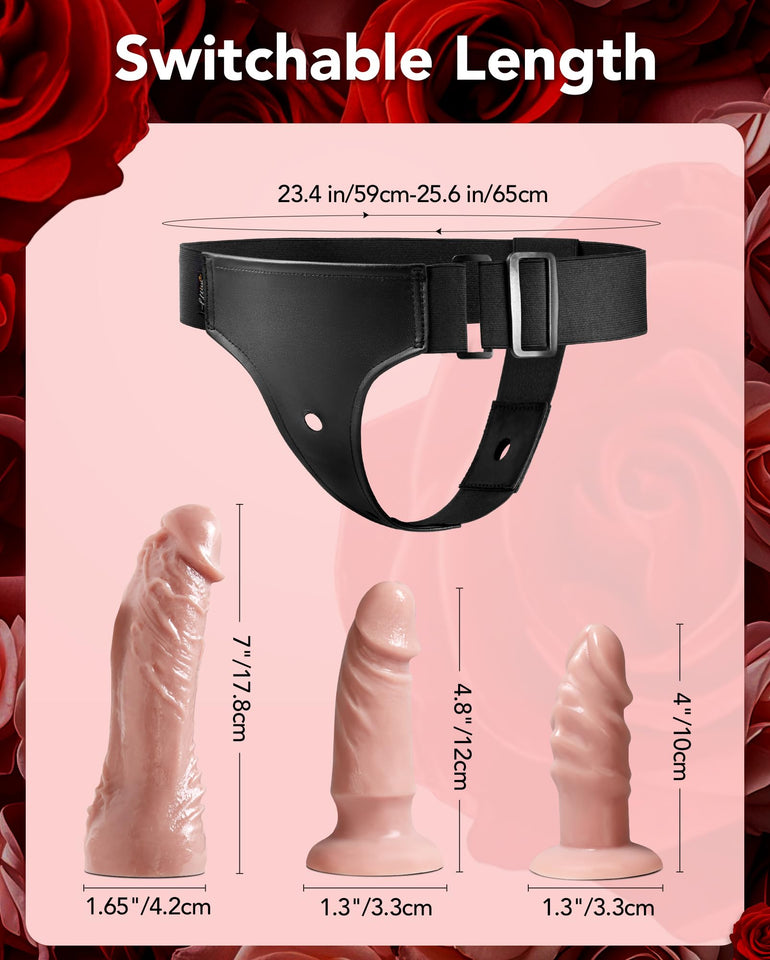 Strap on Dildo Adult Toys - UTIMI Strapon 3 Removable Realistic Silicone Dildos Consoladores Wearable Dildo Pants G-Spot Stimula