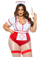 2 Pc Nurse Feelgood, Includes - 3X-4X / Red/White