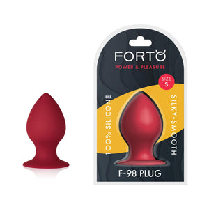 Forto Silicone F98 Butt Plug For Men And Women  Erotic Anal Plug Dildo Silicone  Red  Small