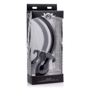 Master Series Woof Xl Silicone Puppy Tail Butt Plug, Black (Ae998)
